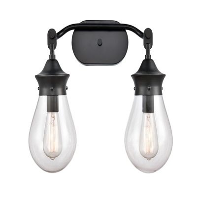 Innovations Lighting 414-2W-BK-6CL-LED Bare Bulb 1 Light Cord Set, Matte Black