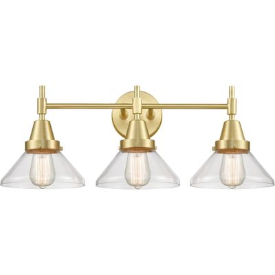 Innovations Lighting 447-3W-SB-CL-LED Bare Bulb 1 Light Cord Set, Satin Brass