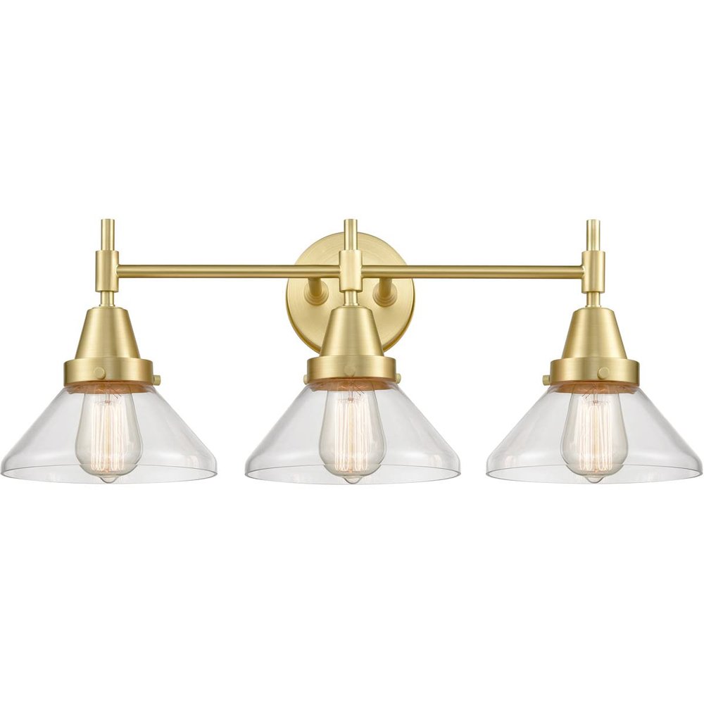Innovations Lighting 447-3W-SB-CL-LED Bare Bulb 1 Light Cord Set, Satin Brass