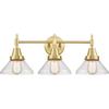Innovations Lighting 447-3W-SB-CL-LED Bare Bulb 1 Light Cord Set, Satin Brass view 1