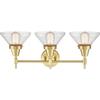 Innovations Lighting 447-3W-SB-CL-LED Bare Bulb 1 Light Cord Set, Satin Brass view 2
