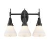 Innovations Lighting 447-3W-BK-W-LED Bare Bulb 1 Light Cord Set, Matte Black view 1