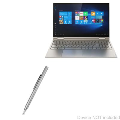 BoxWave Stylus Pen Compatible with Lenovo Yoga C740 (15 in) - FineTouch Capacitive Stylus, Super Precise Stylus Pen - Metallic Silver