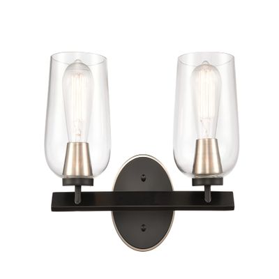 Innovations Lighting 420-2W-BSN-CL-LED Bare Bulb 1 Light Cord Set, Black Satin Nickel