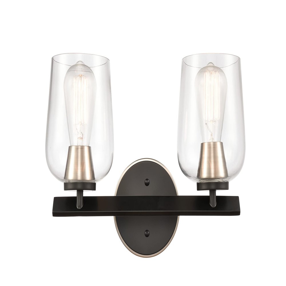 Innovations Lighting 420-2W-BSN-CL-LED Bare Bulb 1 Light Cord Set, Black Satin Nickel
