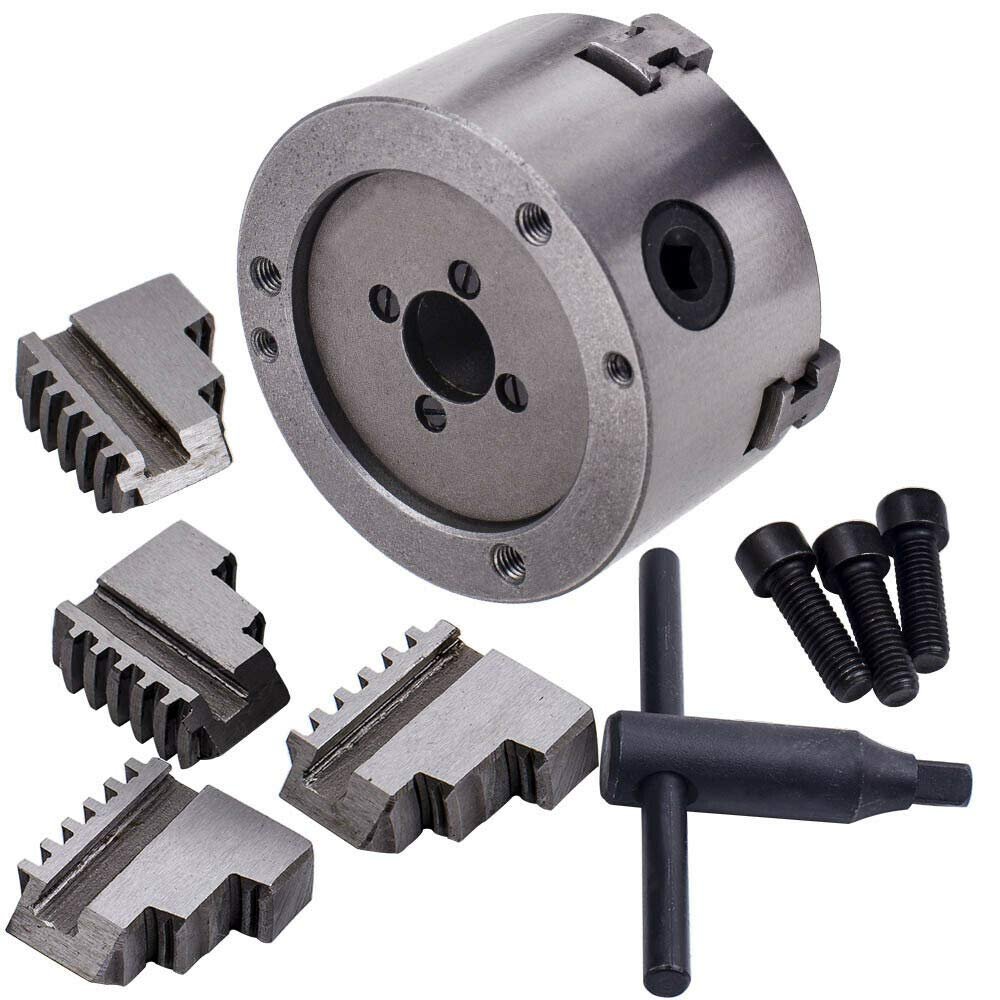 Compatible 4 Jaw 4'' Inch Self-Centering Lathe Chuck Milling K12-100