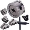Compatible 4 Jaw 4'' Inch Self-Centering Lathe Chuck Milling K12-100 view 1