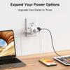 [ETL Listed] Cable Matters 3-Pack 3 Outlet Wall Adapter (Grounded Cube Tap, Outlet Splitter, 3 Way Plug Adapter, 3-Prong Power Splitter), White view 2