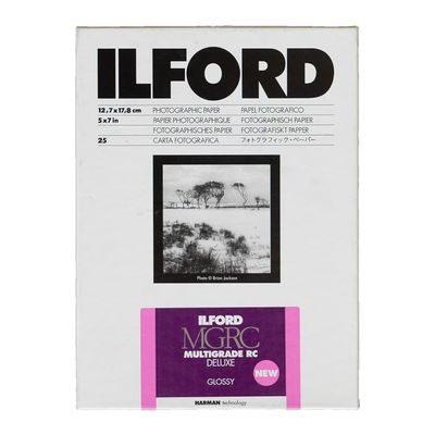 Ilford Multigrade RC Deluxe Glossy Black and White Photo Paper with Advanced Toning (25 Sheets, 4-Pack) Bundle (4 Items)