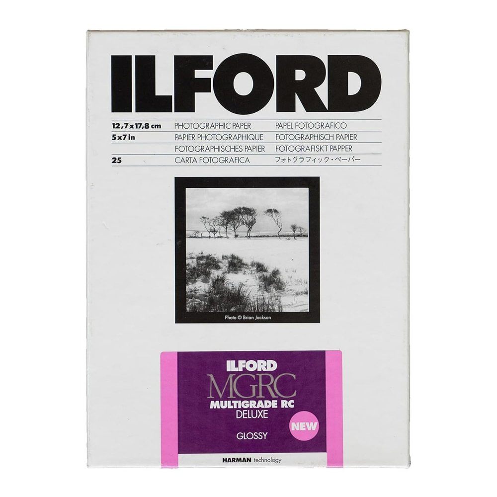 Ilford Multigrade RC Deluxe Glossy Black and White Photo Paper with Advanced Toning (25 Sheets, 4-Pack) Bundle (4 Items)