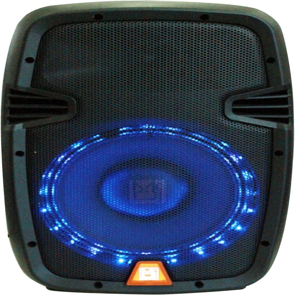 Mr. Dj PBX1859S 10" 2-Way Portable Passive Speaker - LED Accent Lighting - High-Performance Sound