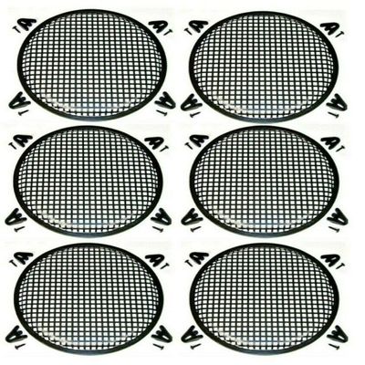 6 Patron 10" SubWoofer Metal Mesh Cover Waffle Speaker Grill Protect Guard DJ