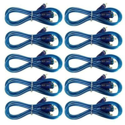 10 MK AUDIO 15' RCA Stereo Plug Cable 2 Male to 2 Male Car Stereo Marine Home Au