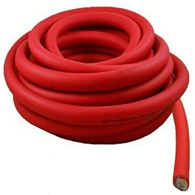 0 Gauge Red Amplifier Power/Ground Wire 1/0 Ga Amp Cable, 25 Feet