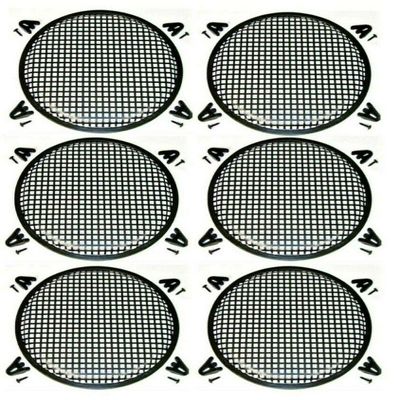 6 A/T 10" SubWoofer Metal Mesh Cover Waffle Speaker Grill Protect Guard DJ Car