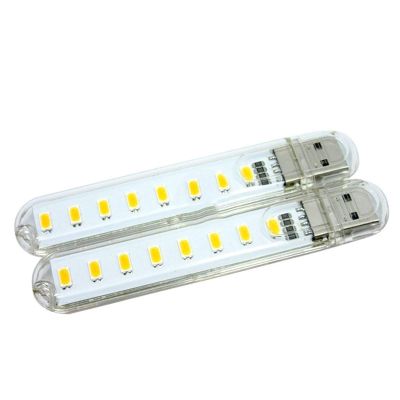 LLP-LED Mini LED Lights USB 8LED 5730 Keychain Lights Lamp with for Laptop,Emergency Security Lighting Home Decoratio 2-Pack (Color : Warm White)