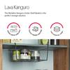 Metaltex Lava Kanguro - Under Shelf Storage Basket - Space-Saving Shelf Organiser - Undershelf Basket for Kitchen Essentials - With Touch-Therm Finish -40 x 26 x 14cm, Black view 3