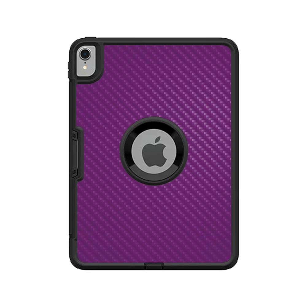 MightySkins Carbon Fiber Skin For Otterbox Defender iPad Pro 11" (2018) - Solid Purple | Protective, Durable Textured Carbon Fiber Finish | Easy To Apply, Remove, and Change Styles | Made in the USA (CF-OTDIPP1118-Solid Purple)