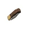 SANZ Folding Pocket Knife 6.75 - Damascus Steel Wood Handle Classic Lock Back Folding Knife for Camping, Hiking, Outdoor Use view 3