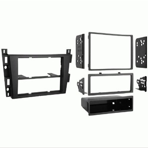 Carxtc Double or Single Din Install Car Stereo Dash Kit for a Aftermarket Radio Fits 2007-2009 Cadillac SRX Trim Bezel is Black
