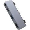 HyperDrive iPad Pro USB C Hub  4-in-1 USBC Hub w/ 4K30Hz HDMI, USB-C 5Gbps 60W PD, USB-A 5Gbps, 3.5mm Audio Jack  Form-Fitting, Aluminum iPad Docking Station Compatible w/Air & Mini (Space Gray) view 4