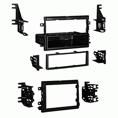 Carxtc Double or Single Din Install Car Stereo Dash Kit for a Aftermarket Radio Fits 2007 Lincoln Navigator Trim Bezel is Black Y