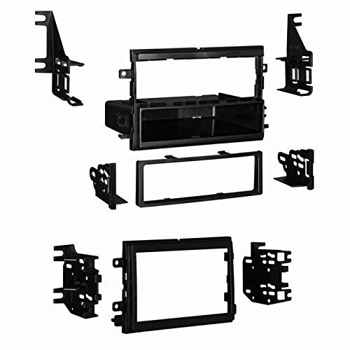 Carxtc Double or Single Din Install Car Stereo Dash Kit for a Aftermarket Radio Fits 2007 Lincoln Navigator Trim Bezel is Black Y
