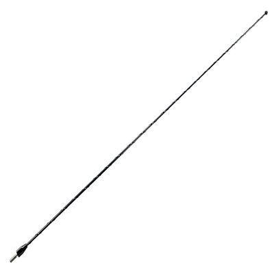 AntennaMastsRus - 27" Black AM/FM Antenna fits Freightliner Cascadia/Columbia/Coronado/M2 (All Years) Semi Truck - Spiral Wind Noise Cancellation - Spring Steel Construction