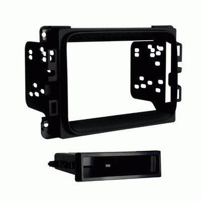 Carxtc Double or Single Din Install Car Stereo Dash Kit for a Aftermarket Radio Fits 2015-2016 Chrysler 200 LX Trim w/ 3-inch Screen Trim Bezel is Black