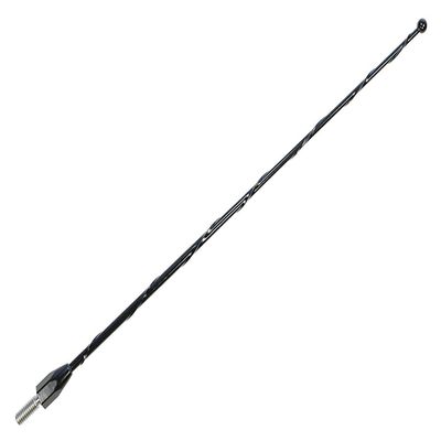 AntennaMastsRus - 12" Black Short AM/FM Antenna fits Freightliner Cascadia/Columbia/Coronado/M2 (All Years) Semi Truck - Spiral Wind Noise Cancellation - Spring Steel Construction