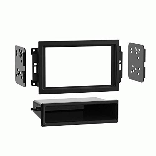 Carxtc Double or Single Din Install Car Stereo Dash Kit for a Aftermarket Radio Fits 2006-2009 Dodge Ram Pickup 2500, 3500 Trim Bezel is Black Y