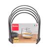 Metaltex Lava Canyon - Horizontal 4 Tier Frying Pan Rack - Space-Saving Pan Organiser for Cupboard - Frying Pan Storage with Touch-Therm Finish - 23 x 27 x 23cm, Black view 2