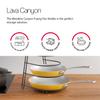 Metaltex Lava Canyon - Horizontal 4 Tier Frying Pan Rack - Space-Saving Pan Organiser for Cupboard - Frying Pan Storage with Touch-Therm Finish - 23 x 27 x 23cm, Black view 3