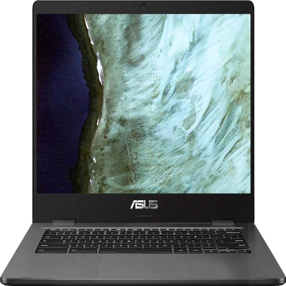 ASUS Chromebook C423 14" Laptop Computer for Business Student, Intel Celeron N3350 up to 2.4GHz, 4GB DDR4 RAM, 32GB eMMC, 802.11AC WiFi, Webcam, Type-C, Online Class Ready, Chrome OS, iPuzzle MousePad