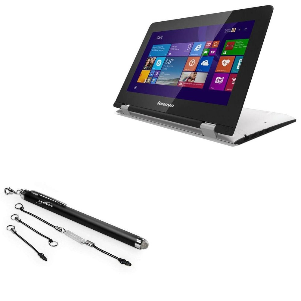 BoxWave Stylus Pen Compatible with Lenovo Flex 3 (11 in) - EverTouch Capacitive Stylus, Fiber Tip Capacitive Stylus Pen - Jet Black