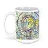 Austin Straubel International Airport (GRB), Airport Drive, Green Bay, WI, USA FAA Sectional Aeronautical Charts Chart Mug, 15oz view 1