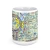 Austin Straubel International Airport (GRB), Airport Drive, Green Bay, WI, USA FAA Sectional Aeronautical Charts Chart Mug, 15oz view 2