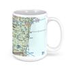 Austin Straubel International Airport (GRB), Airport Drive, Green Bay, WI, USA FAA Sectional Aeronautical Charts Chart Mug, 15oz view 3