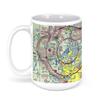 James M Cox Dayton International Airport (Day), Terminal Drive, Dayton, OH, USA FAA Sectional Aeronautical Charts Chart Mug, 15oz view 1