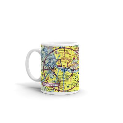 Portland International Airport (PDX), Portland, OR, USA FAA Sectional Aeronautical Charts Chart Mug, 11oz