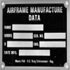 ItsYourAirplane.com Airframe Manufacture Data Plate view 1