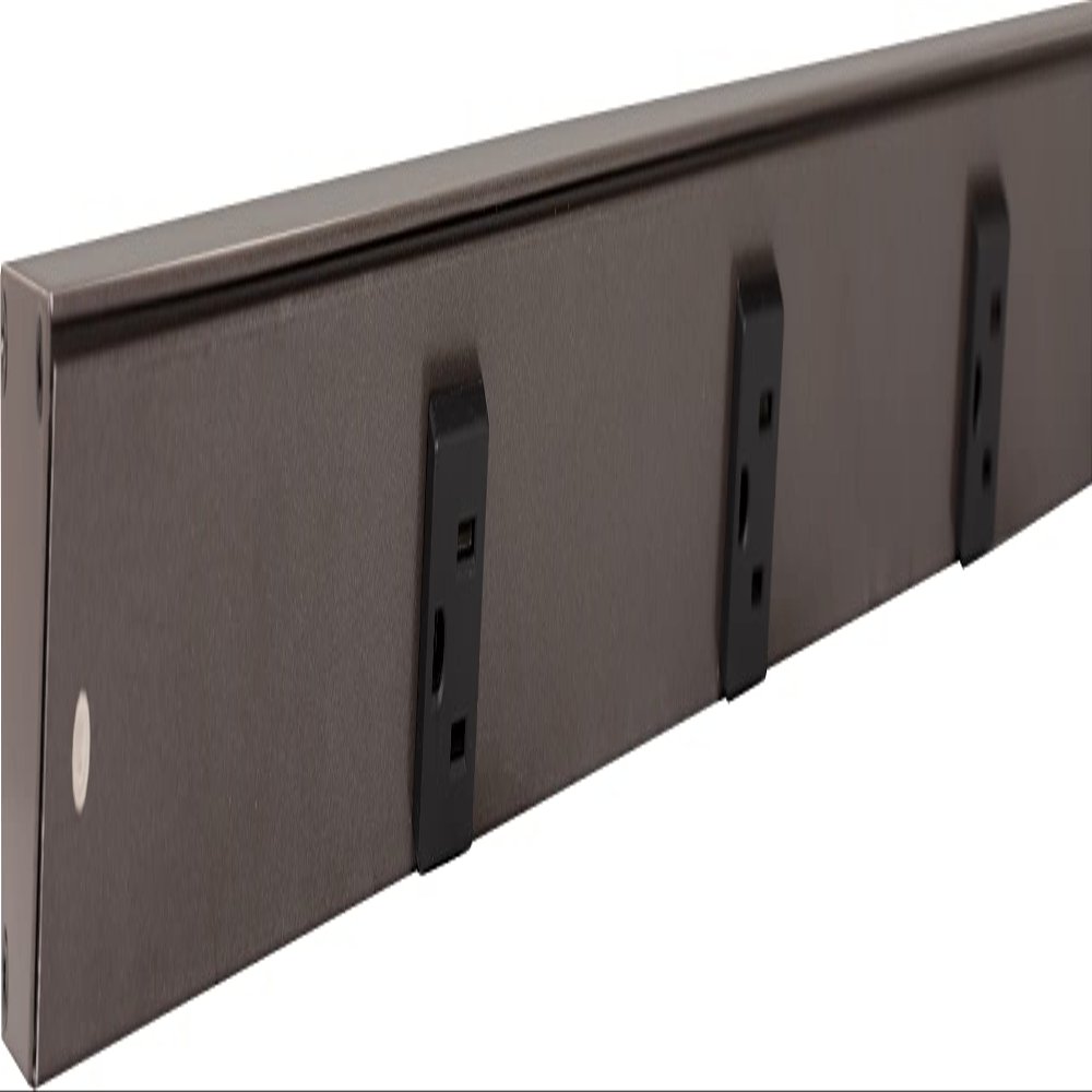 Task Lighting APT Series Tamper Resistant Under-Cabinet Angled Power Strip Track with Slim Single Outlets | 48" | Bronze