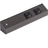 Task Lighting APT Series Tamper Resistant Under-Cabinet Angled Power Strip Track with Slim Single Outlets | 48" | Bronze view 3