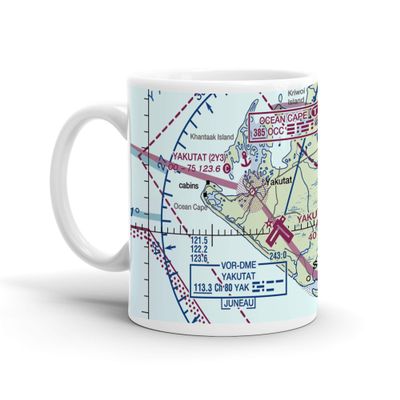 Yakutat Seaplane Base, Yakutat, AK, USA FAA Sectional Aeronautical Charts Chart Mug, 11oz