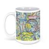 Orlando Sanford International Airport (SFB), Red Cleveland Boulevard, Sanford, FL, USA FAA Sectional Aeronautical Charts Chart Mug, 15oz view 1