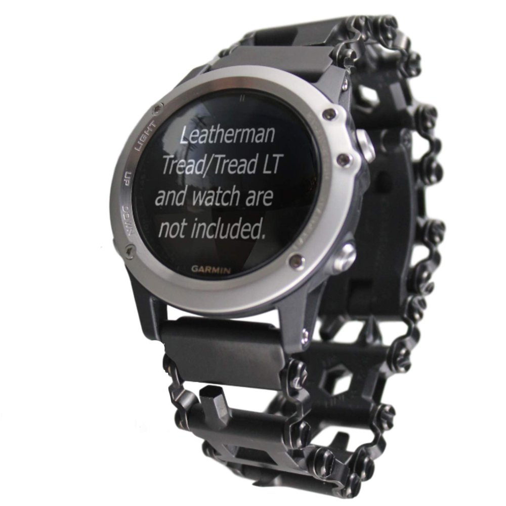 BestTechTool watch adapter compatible with LEATHERMAN TREAD and compatible with GARMIN watch (Instinct/ D2 Delta/MARQ/Quatix 5, Black, TREAD)