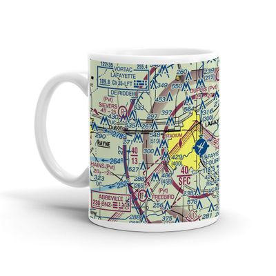 Lafayette Regional Airport-LFT, Terminal Drive, Lafayette, LA, USA FAA Sectional Aeronautical Charts Chart Mug, 11oz