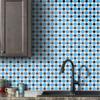 Moroccan Mosaic & Tile House CTP23-02 AIT BAHA Handmade Cement Tiles, Pack of 12, Blue and Black view 1