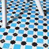 Moroccan Mosaic & Tile House CTP23-02 AIT BAHA Handmade Cement Tiles, Pack of 12, Blue and Black view 4