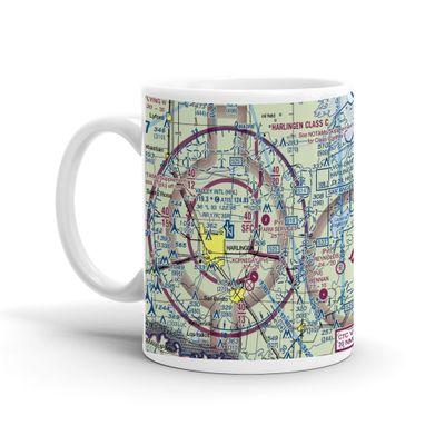 Valley International Airport, Heritage Way, Harlingen, TX, USA FAA Sectional Aeronautical Charts Chart Mug, 11oz